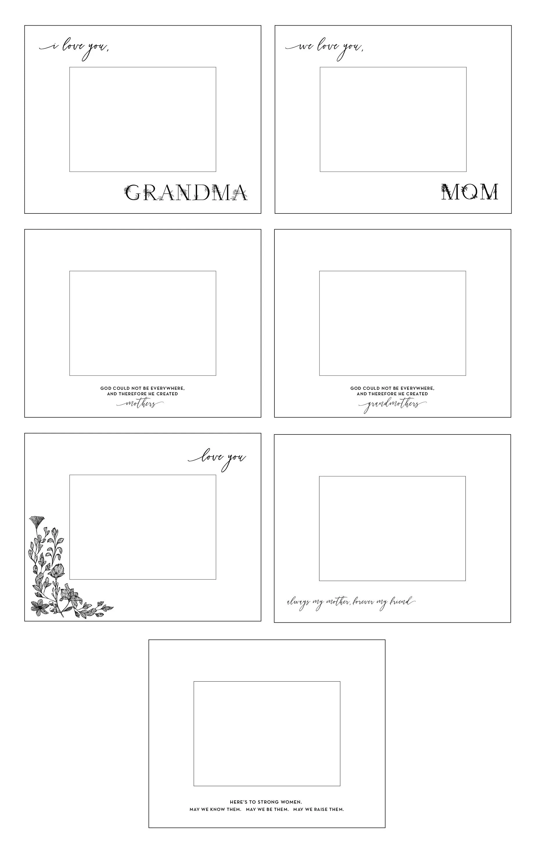Mom & Grandma Hard Wood Frame