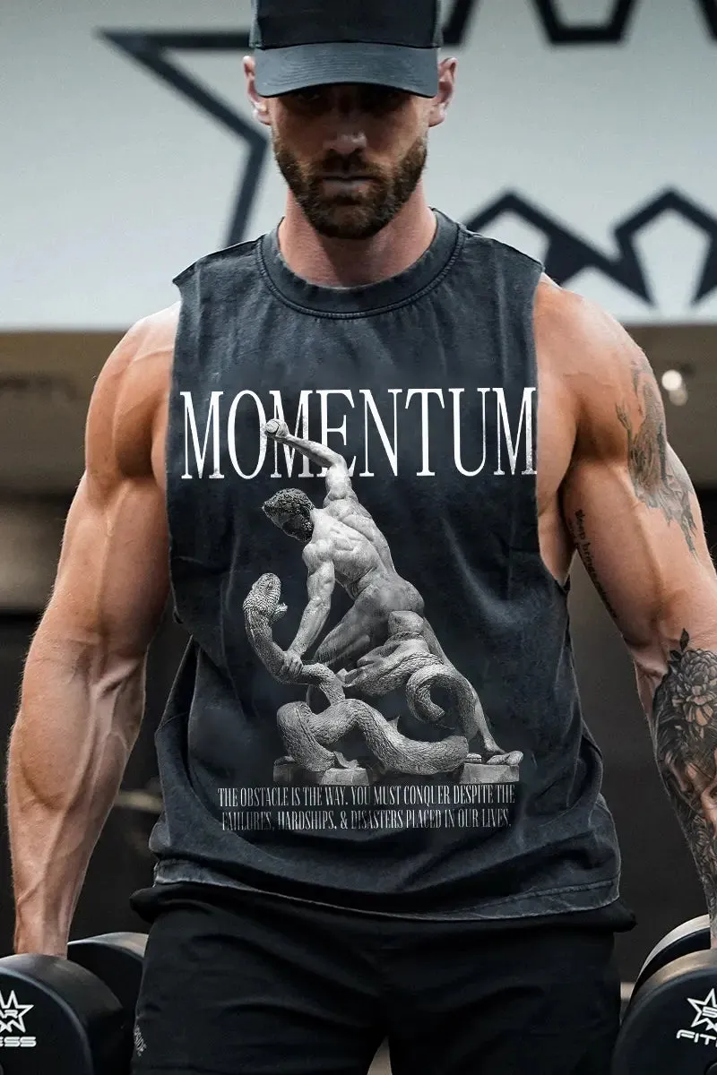 Momentum Printed Men's Washed Vest