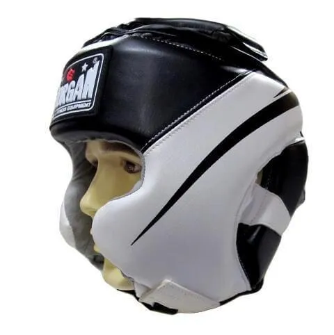 MORGAN FULL COMBAT STYLE FULL FACE HEAD GUARD BOXING PROTECTOR HEAD GEAR