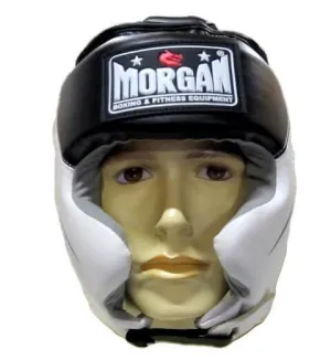 MORGAN FULL COMBAT STYLE FULL FACE HEAD GUARD BOXING PROTECTOR HEAD GEAR