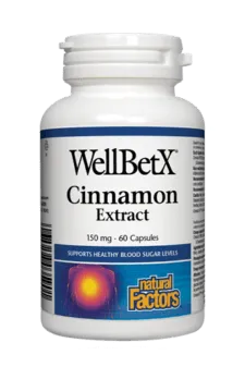 Natural Factors WellBetX Cinnamon Extract 60s