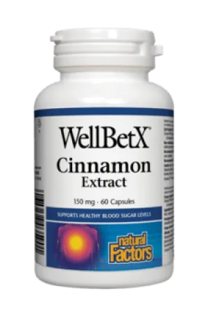 Natural Factors WellBetX Cinnamon Extract 60s