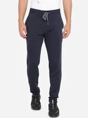 Navy Blue Solid Regular Fit Track Pants | JadeBlue