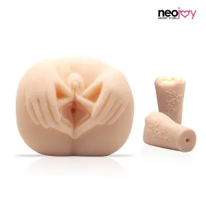 Neojoy Elegant Male Stroker Sex Doll TPE Realistic Vagina & Ass  - Flesh - 6 inch -15cm