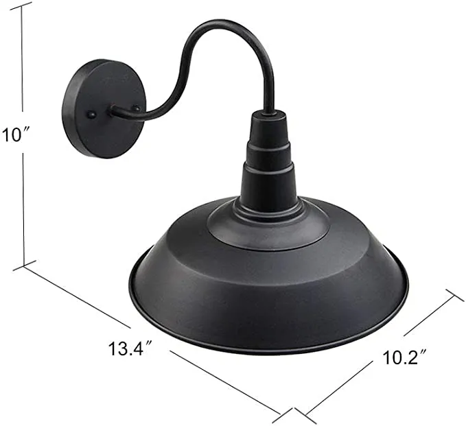New LNC Black Gooseneck Wall Sconces Barn Warehouse Farmhouse Sconce Wall Light, Black! Winner can buy 2nd at winning bid!