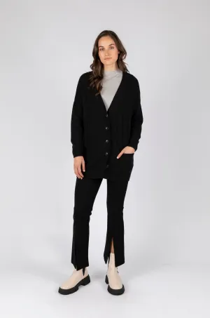 Noho Longline Cardigan - Black