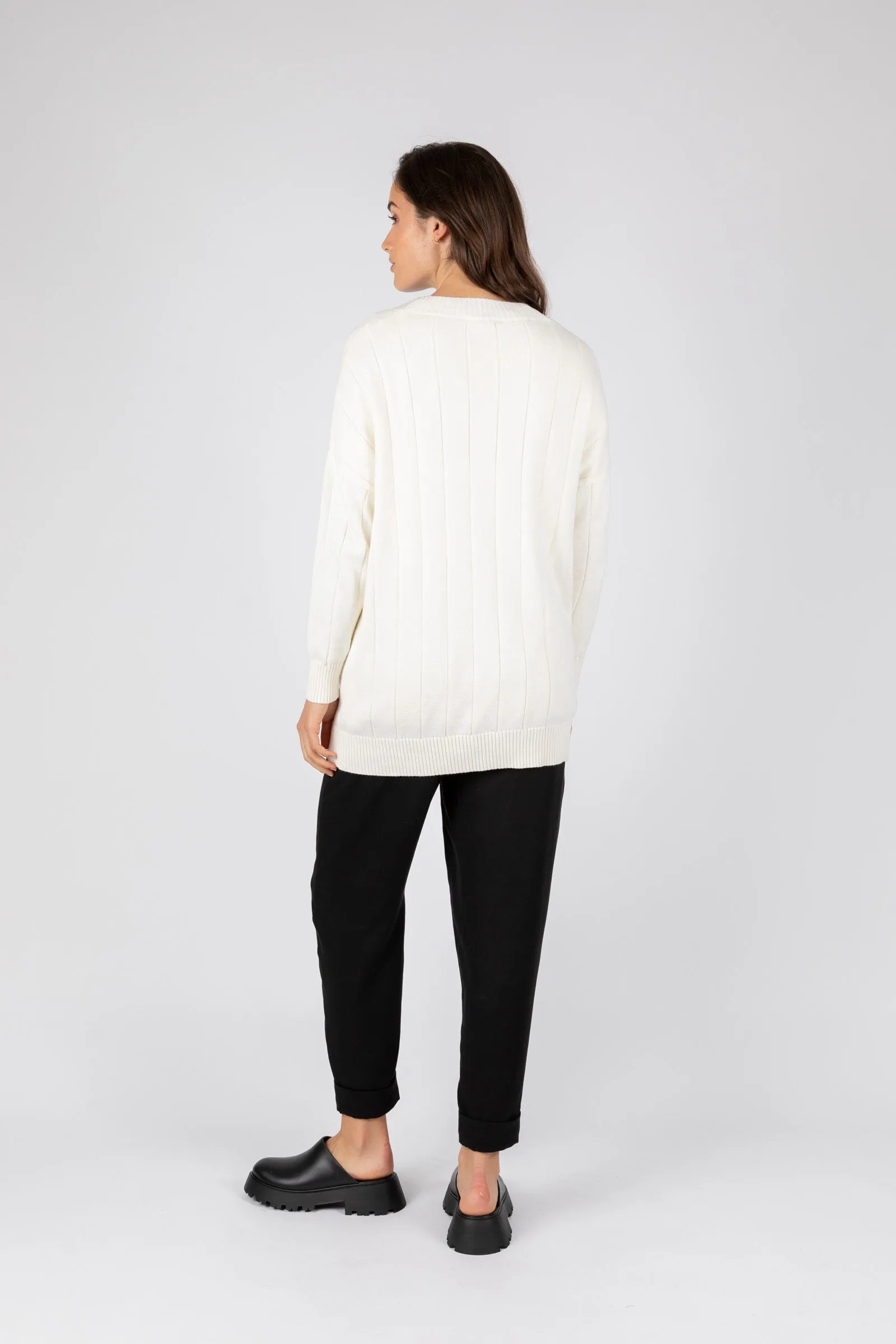 Noho Longline Cardigan - Ivory