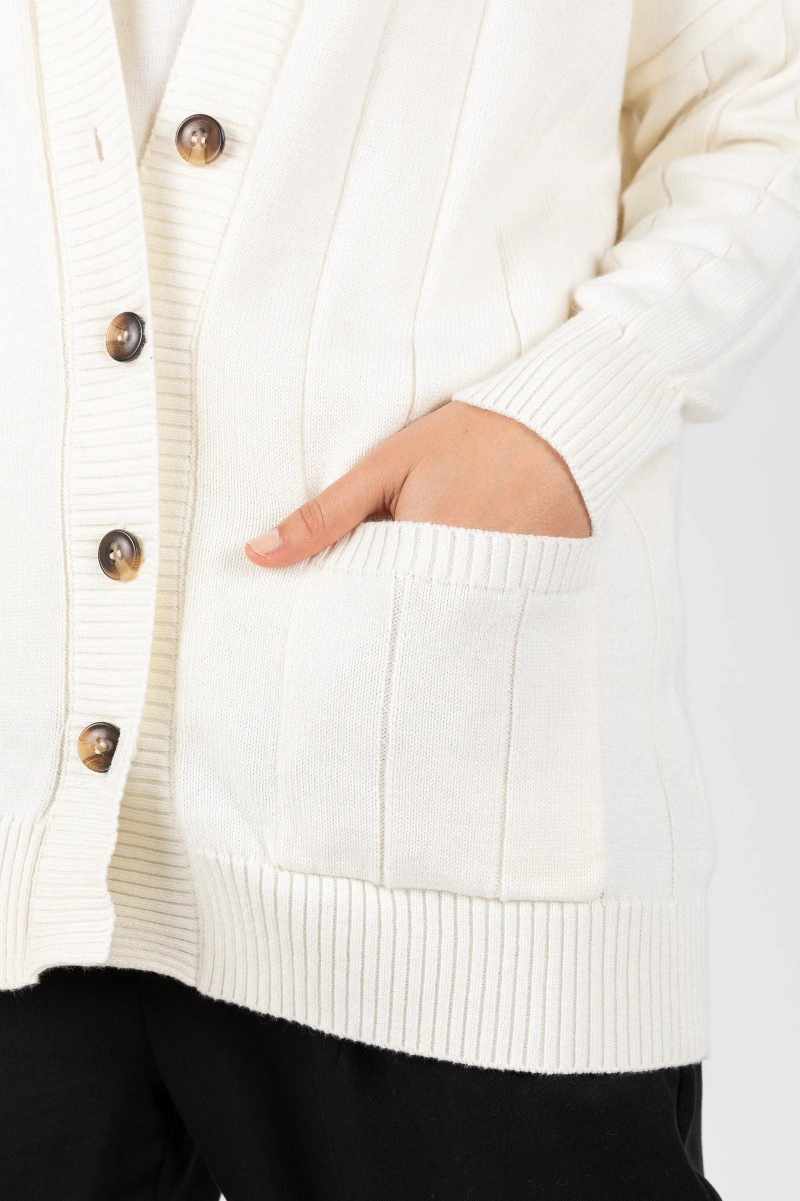 Noho Longline Cardigan - Ivory