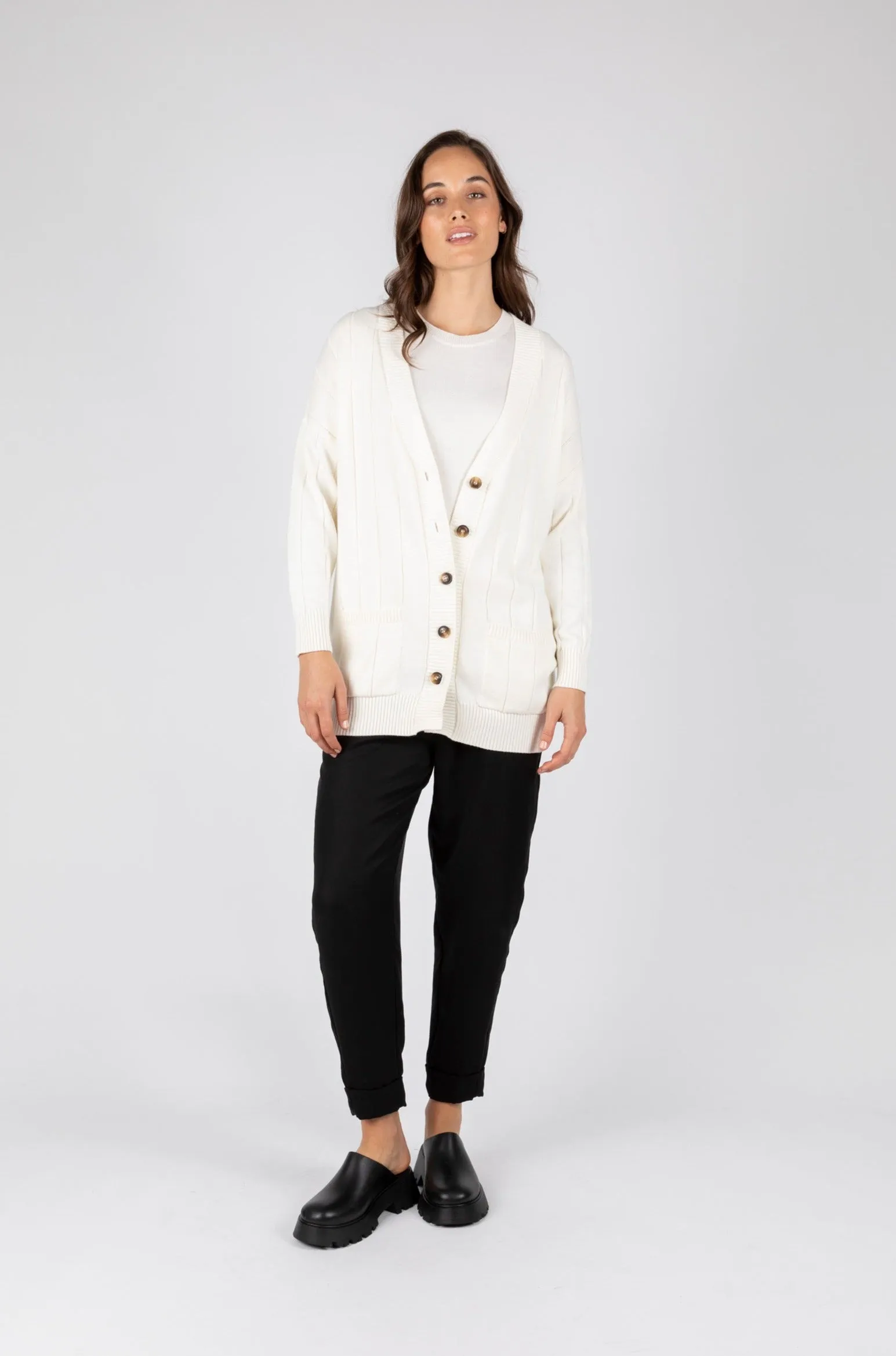 Noho Longline Cardigan - Ivory