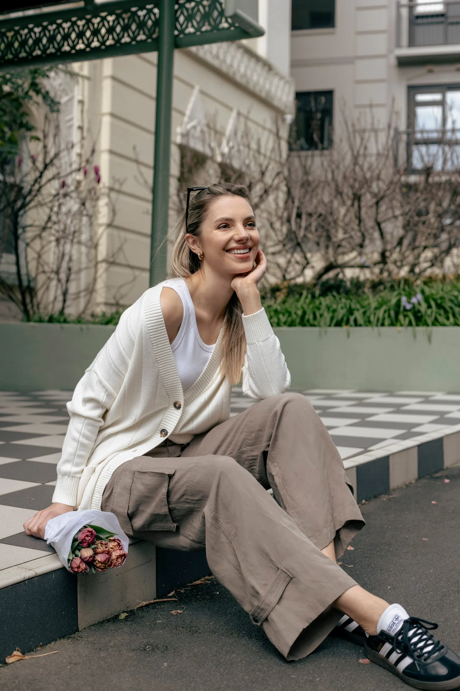 Noho Longline Cardigan - Ivory