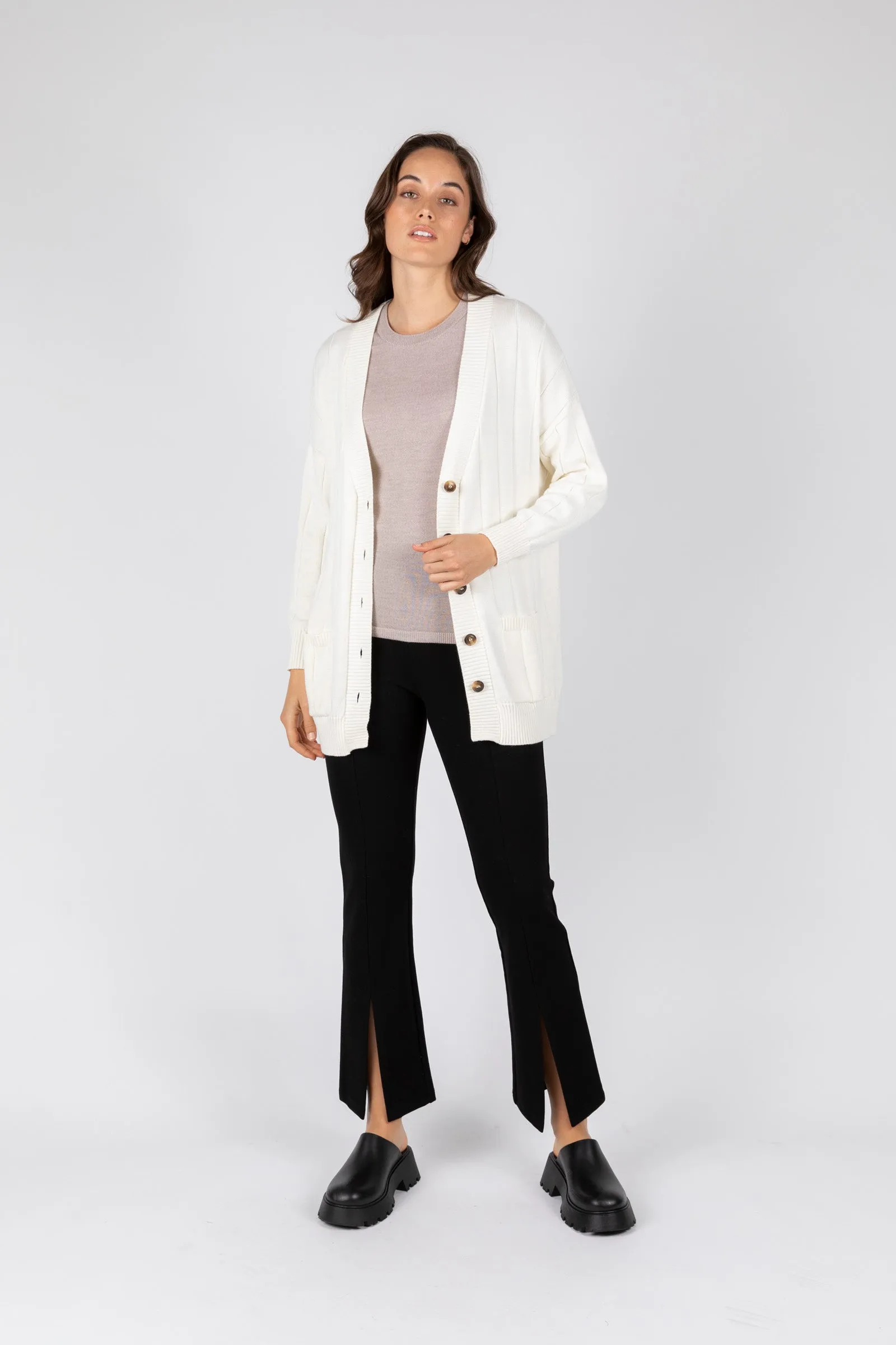 Noho Longline Cardigan - Ivory