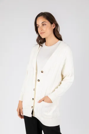 Noho Longline Cardigan - Ivory