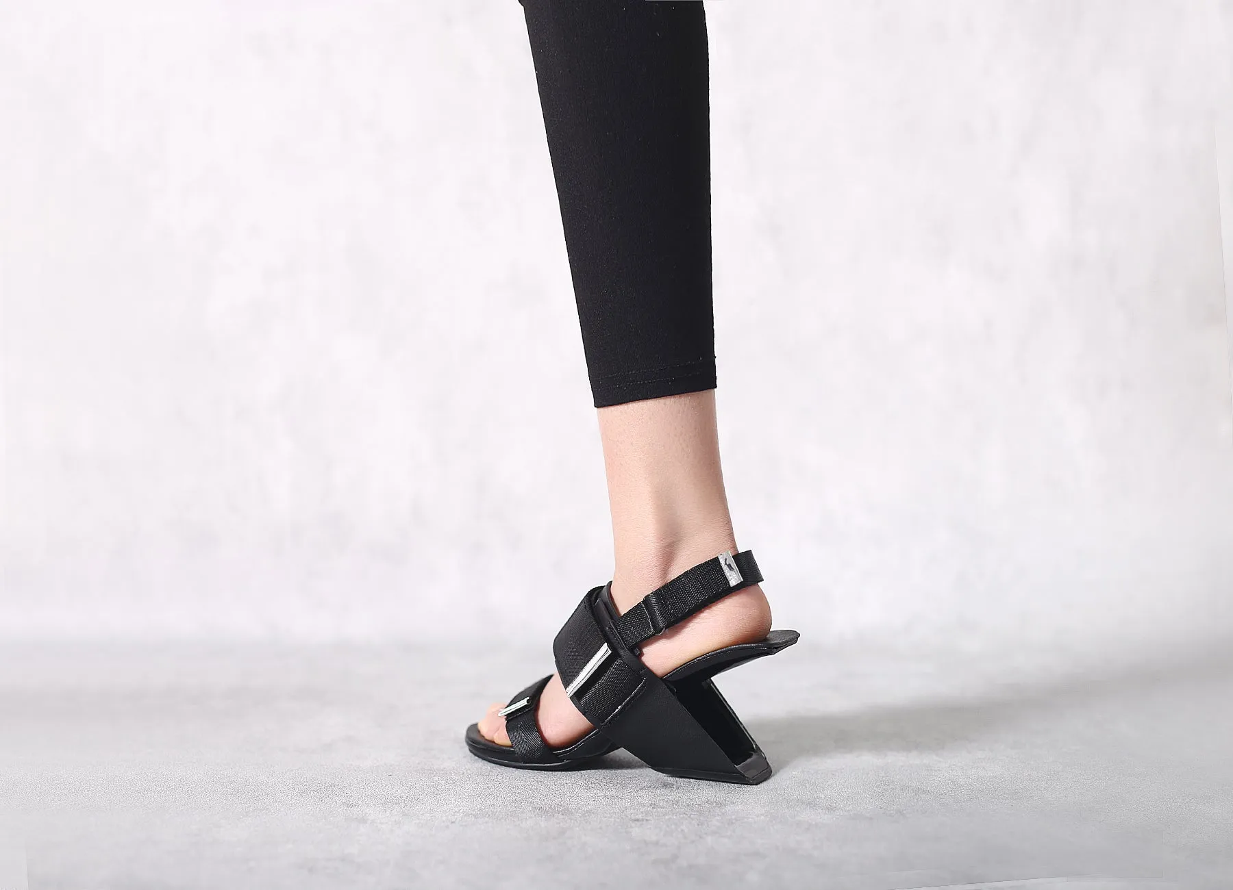 Open Wedge Heel Strap Sandals