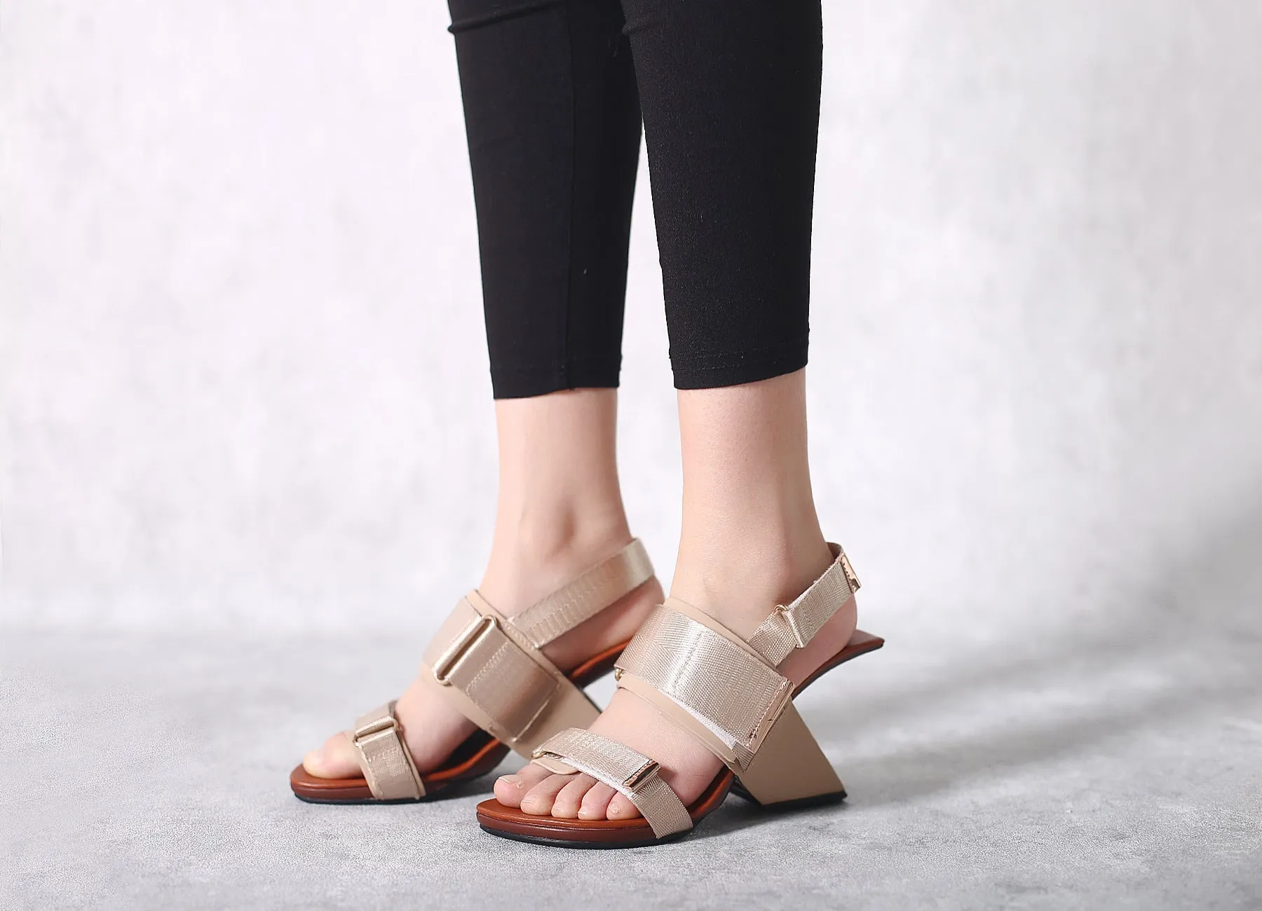 Open Wedge Heel Strap Sandals