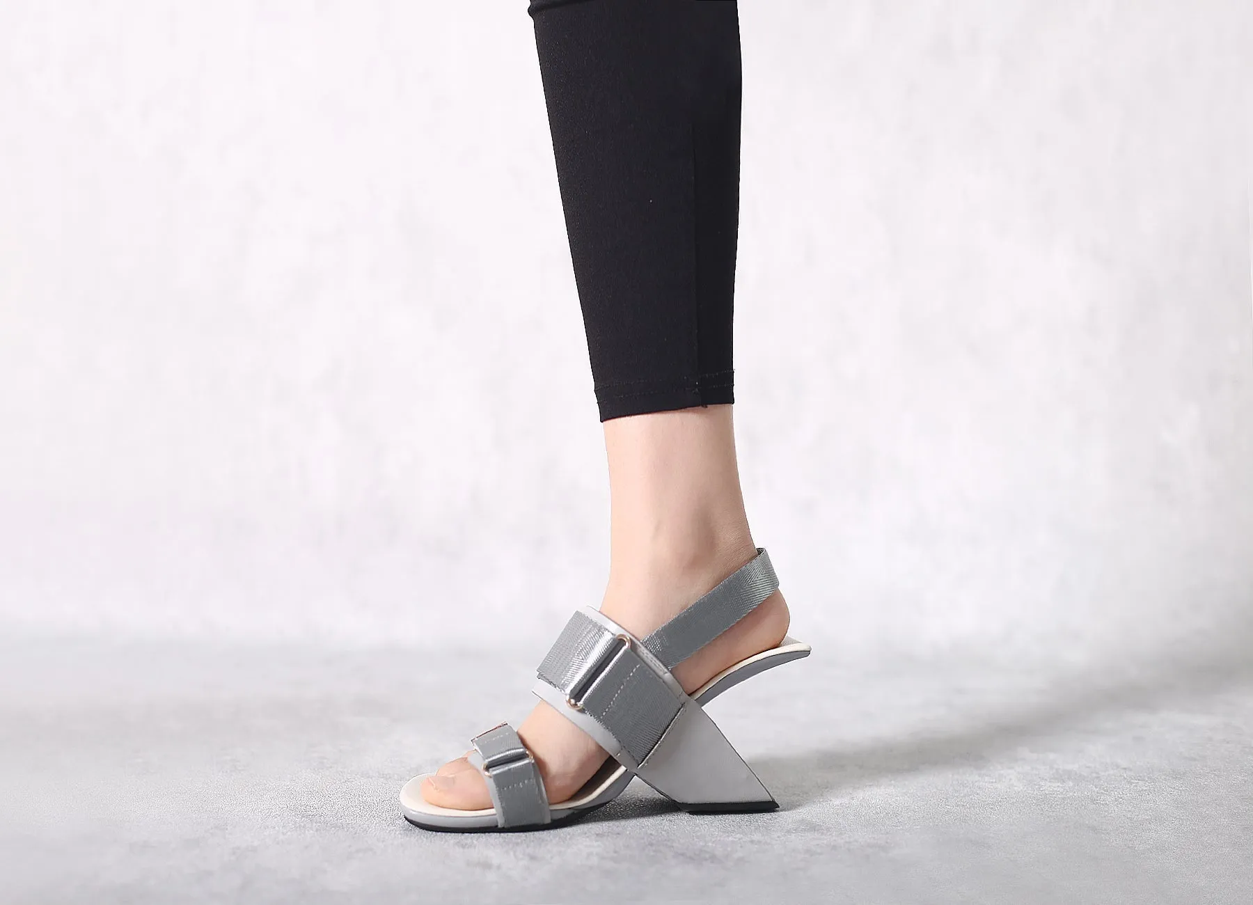 Open Wedge Heel Strap Sandals