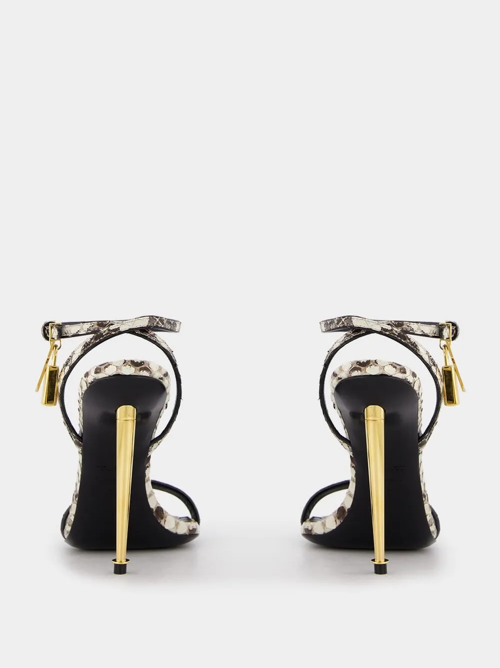 Padlock Snakeskin-effect Sandals