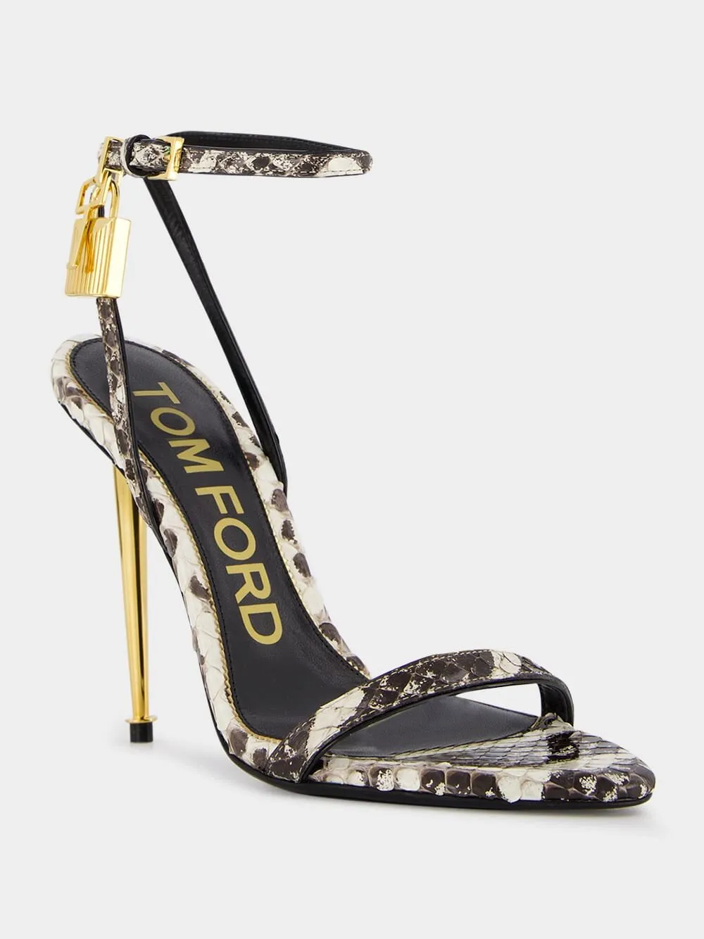 Padlock Snakeskin-effect Sandals