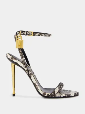 Padlock Snakeskin-effect Sandals