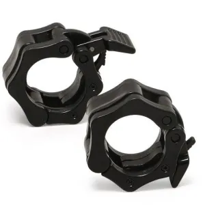 PAIR STANDARD BARBELL WEIGHTS BAR LOCK JAW COLLARS