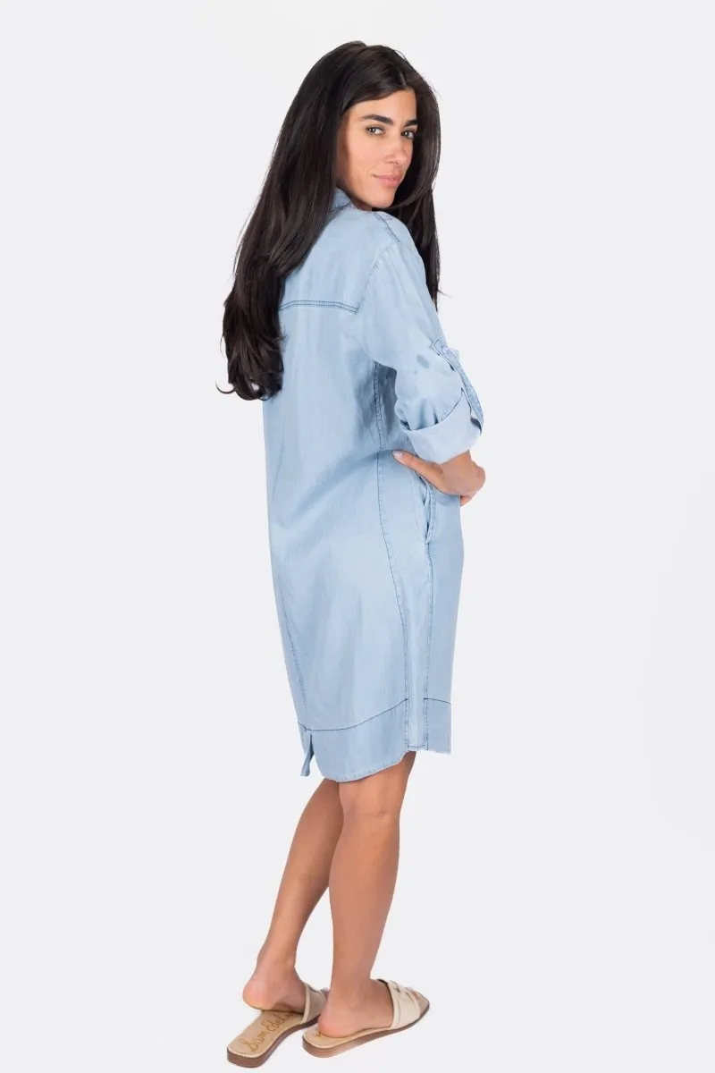 PARKER DRESS 37" (CHAMBRAY)