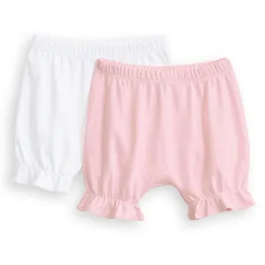 Pima Bloomer Set -- White & Pink