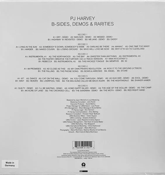 PJ Harvey - B-Sides, Demos & Rarities 6x 180G Vinyl LP Record Box Set
