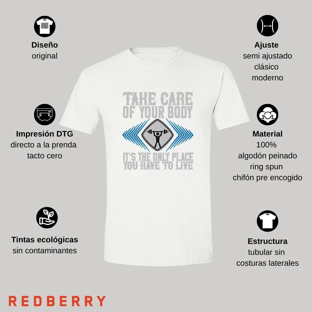 Playera Hombre Fitness Gym Ejercicio FT1031
