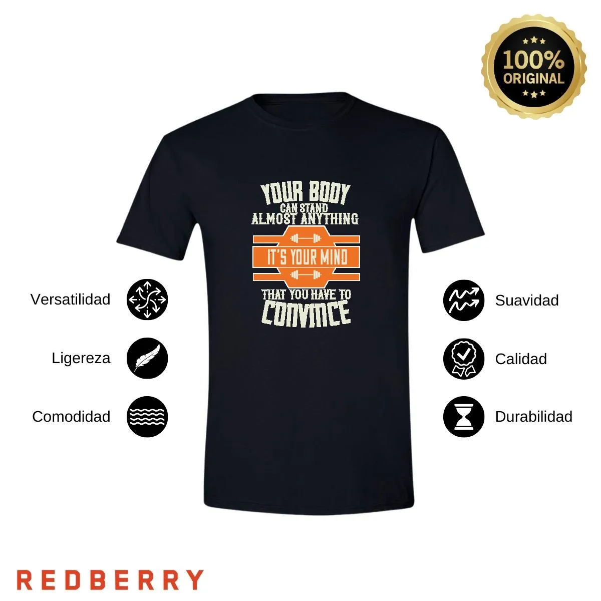 Playera Hombre Fitness Gym Ejercicio FT1050