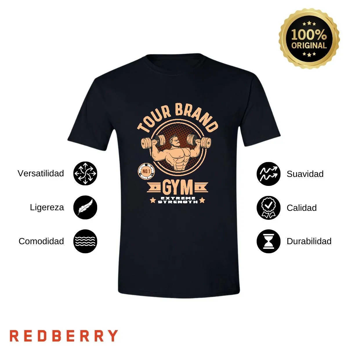 Playera Hombre Gym Ejercicio Fitness GF1027