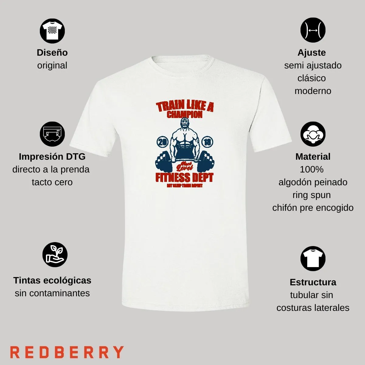 Playera Hombre Gym Ejercicio Fitness GF1034
