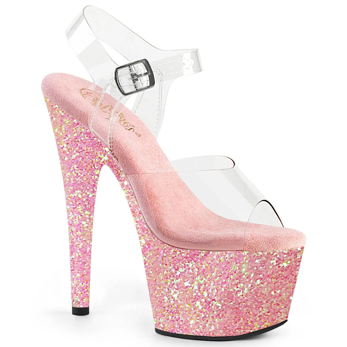 Pleaser Adore 708LG Pink Glitter