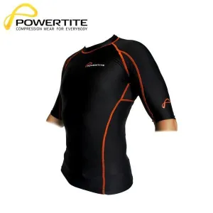 POWERTITE MEN COMPRESSION TIGHTS SKINS SHORT SLEEVES TOP - SIZE SMALL