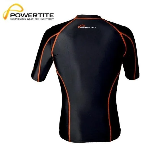 POWERTITE MEN COMPRESSION TIGHTS SKINS SHORT SLEEVES TOP - SIZE SMALL