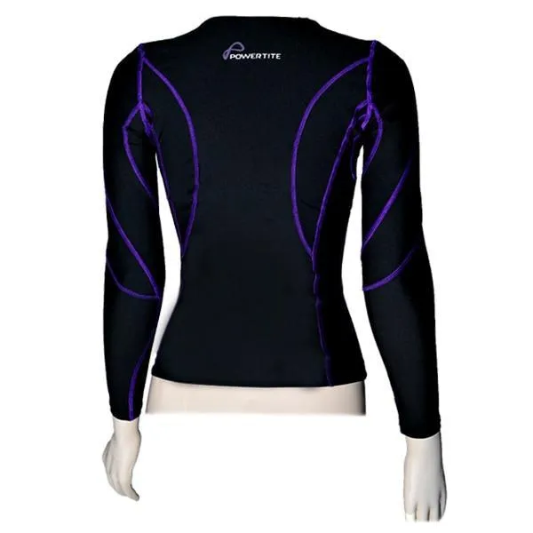 POWERTITE WOMEN COMPRESSION PERFORMANCE TIGHTS SKINS LONG SLEEVES TOP SIZE XL