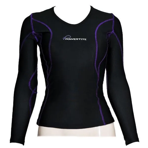 POWERTITE WOMEN COMPRESSION PERFORMANCE TIGHTS SKINS LONG SLEEVES TOP SIZE XL