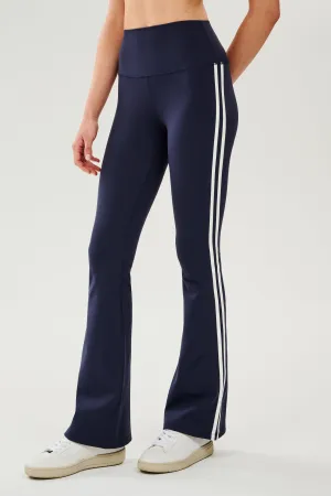 Raquel High Waist Flared Legging - Indigo/White