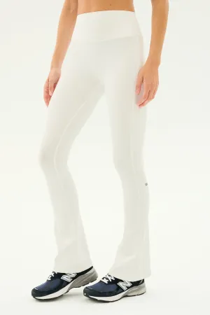 Raquel High Waist Flared Legging - White
