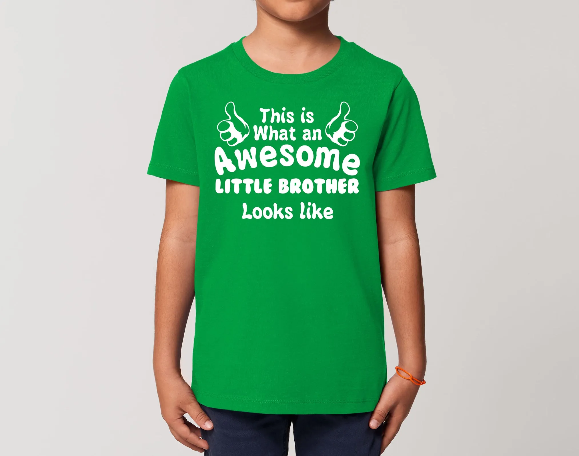 Reality Glitch This is What an Awesome Little Brother Looks Like Kids T-Shirt