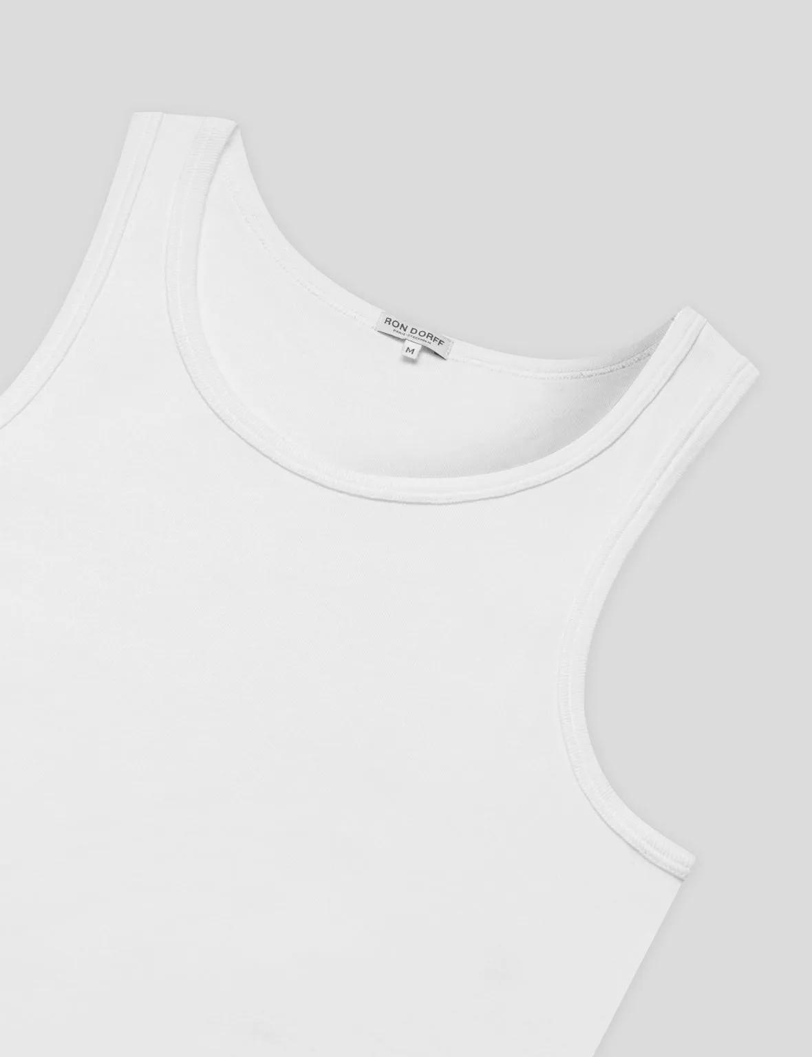 Ribbed Tank Top: White