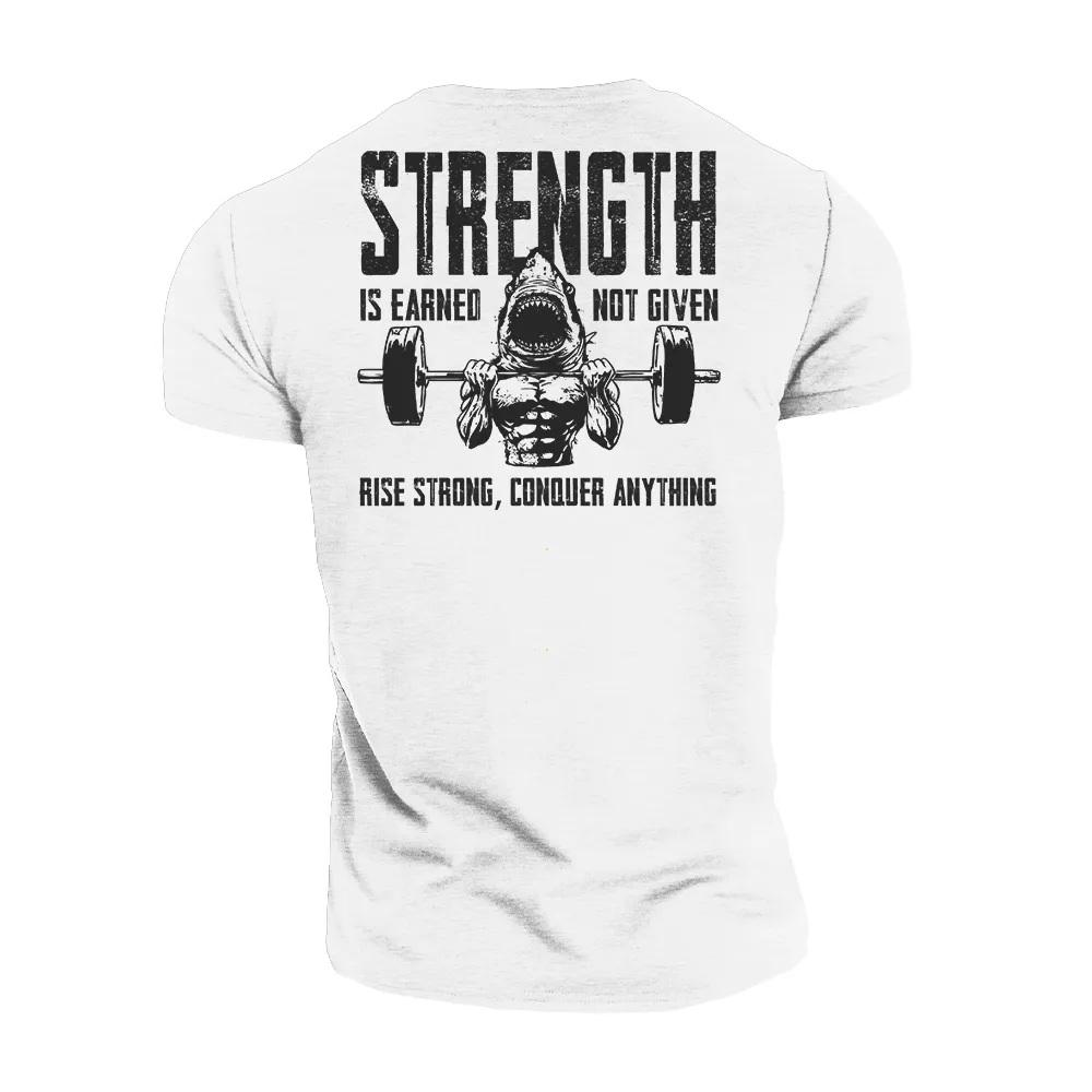 Rise Strong Conquer Anything Cotton T-Shirt