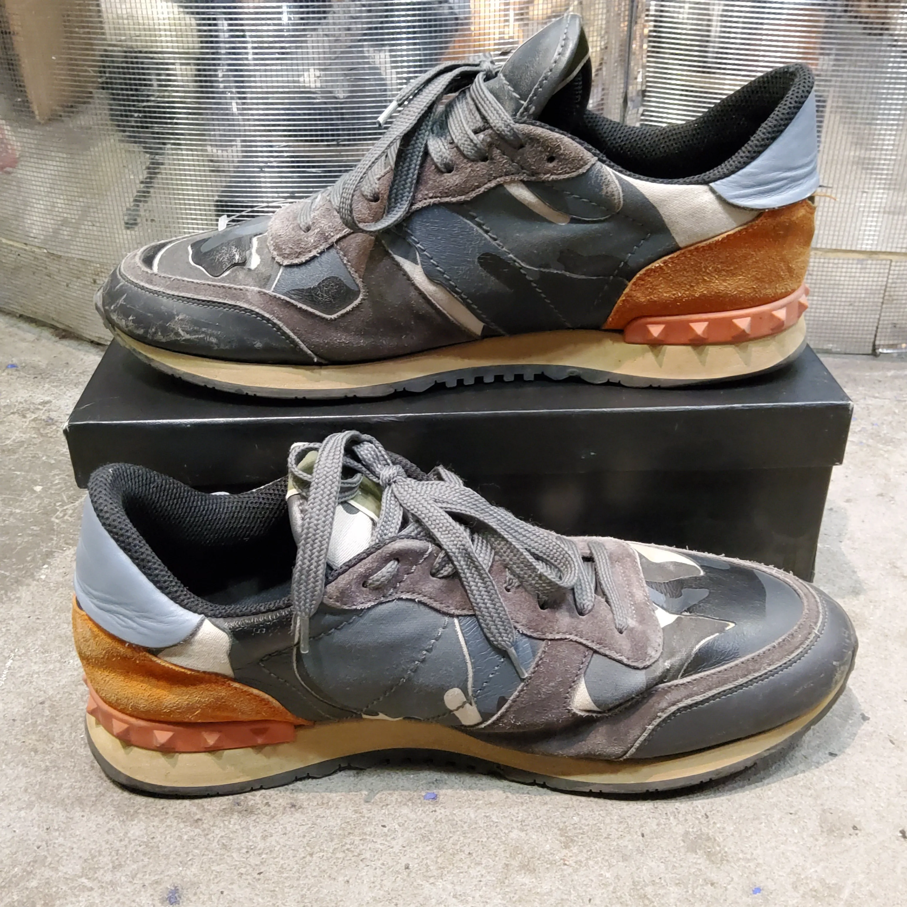 Rockrunner low-rise leather trainers