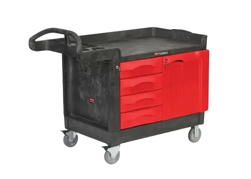 Rubbermaid TRADEMASTER® Cart with 4 Drawers and Cabinet