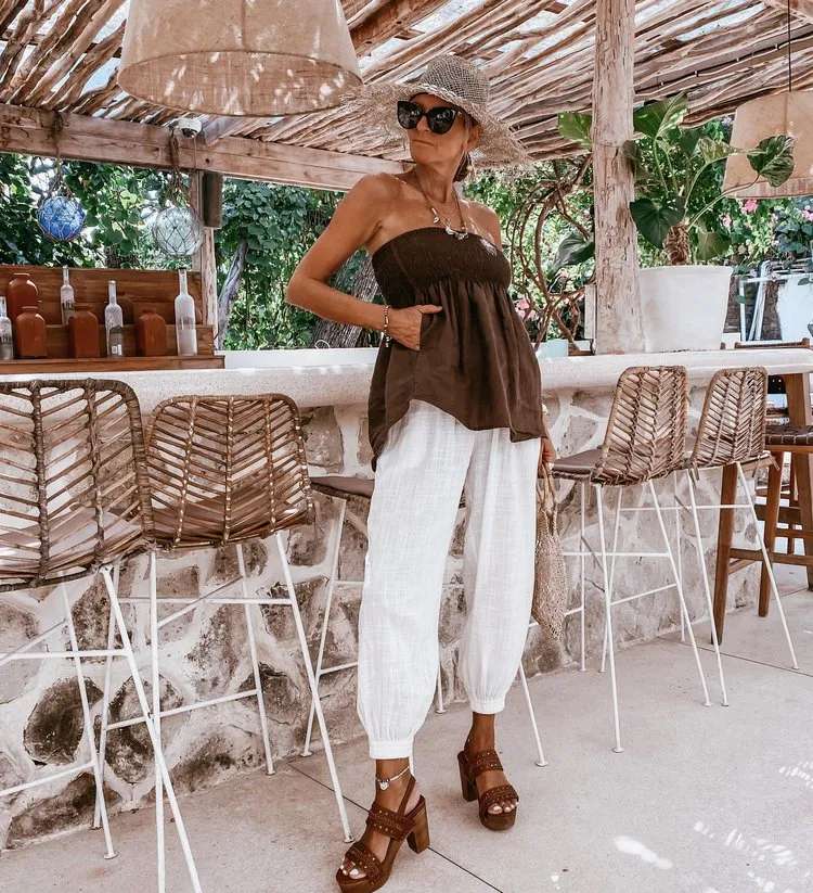 Saba Harem Pant White