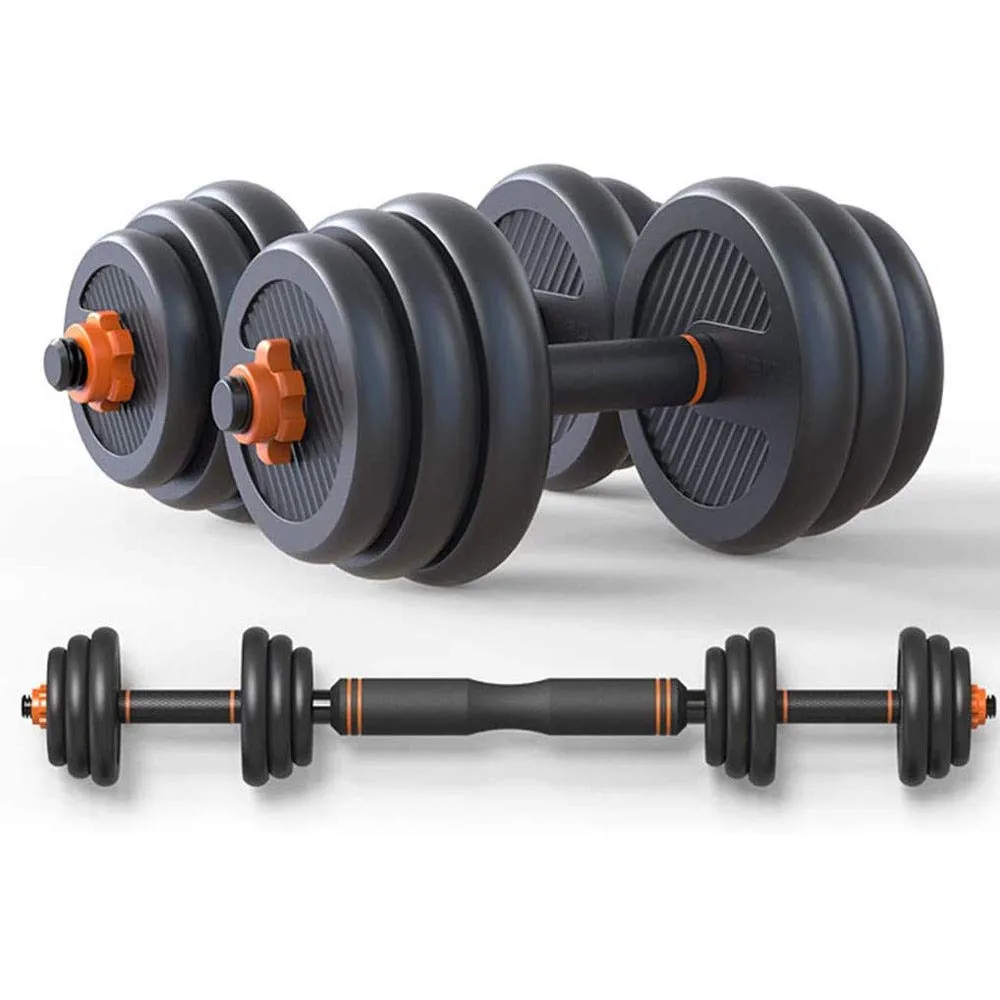 Set De Pesas 20Kg Multifunción - Negro