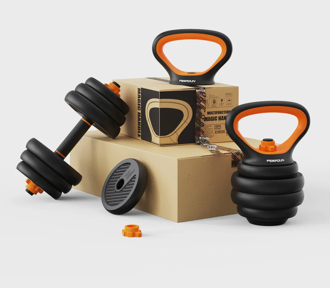 Set De Pesas 20Kg Multifunción - Negro