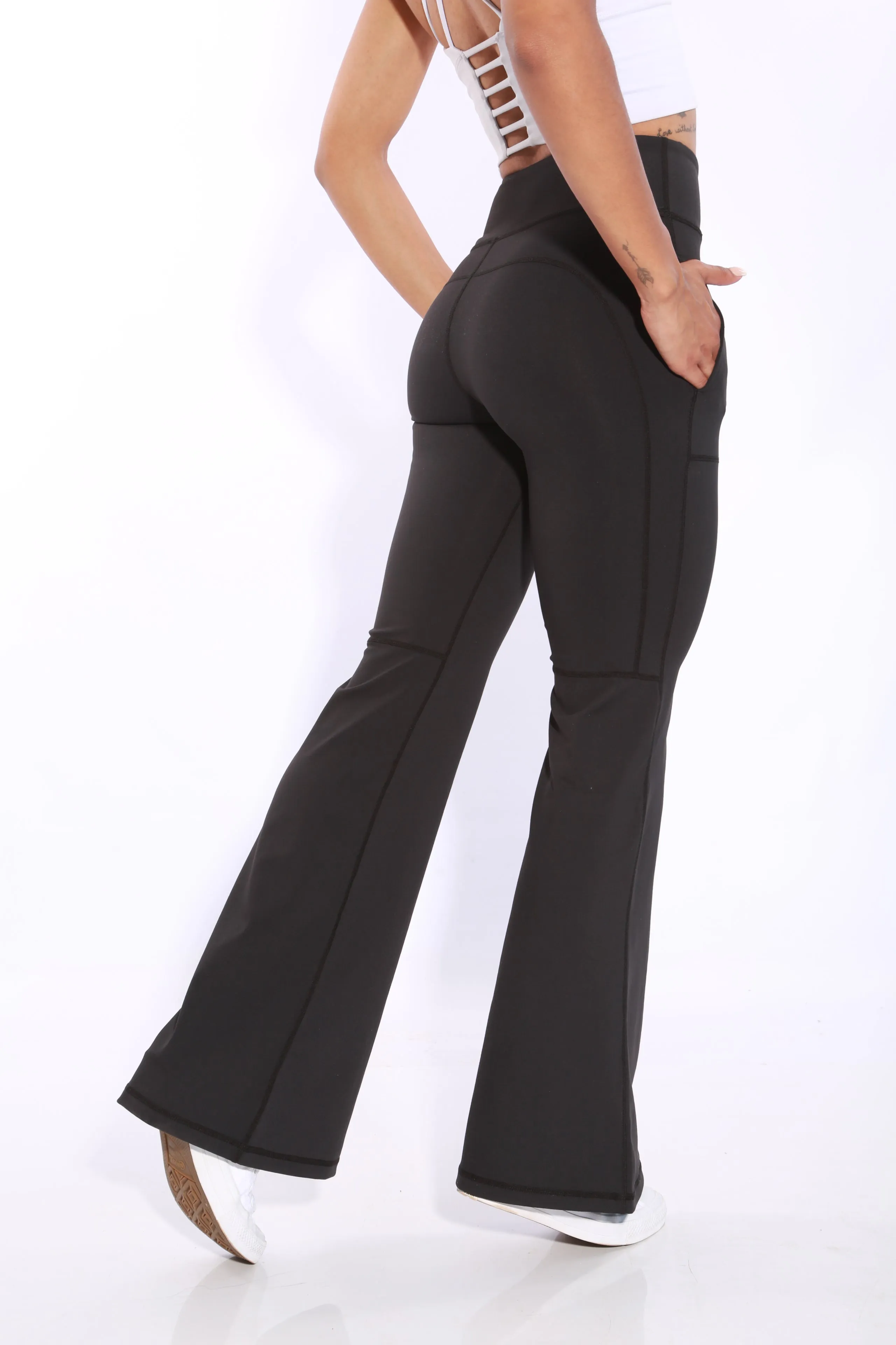 Shapewear Gym Bunny Black Flare leggings