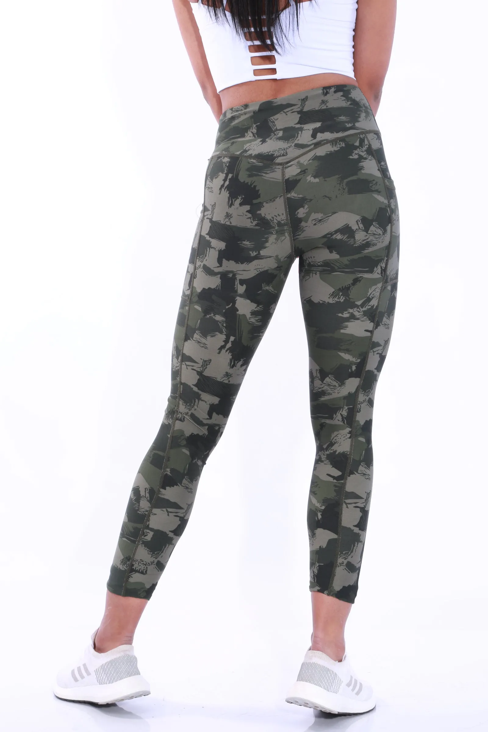 Shapewear Gym Bunny Green camo leggings
