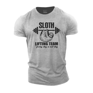 Sloth Lifting Team Cotton T-Shirt