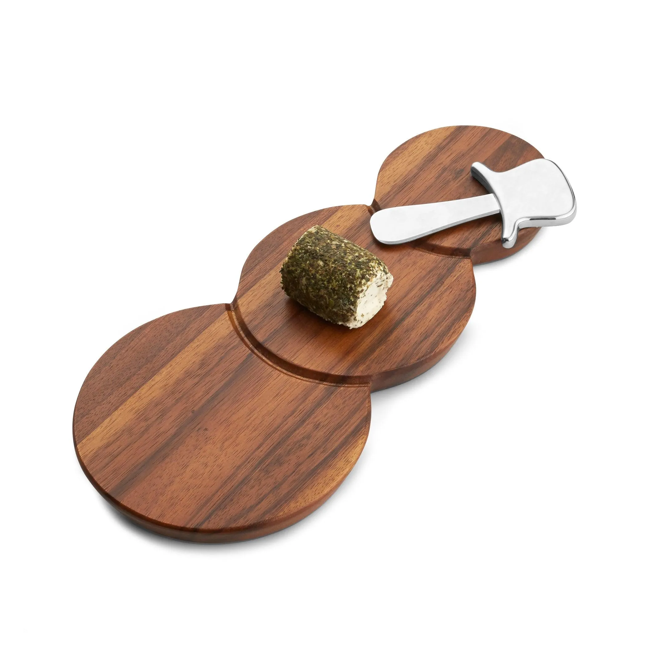 Snowman Cheese Board with Top Hat Spreader