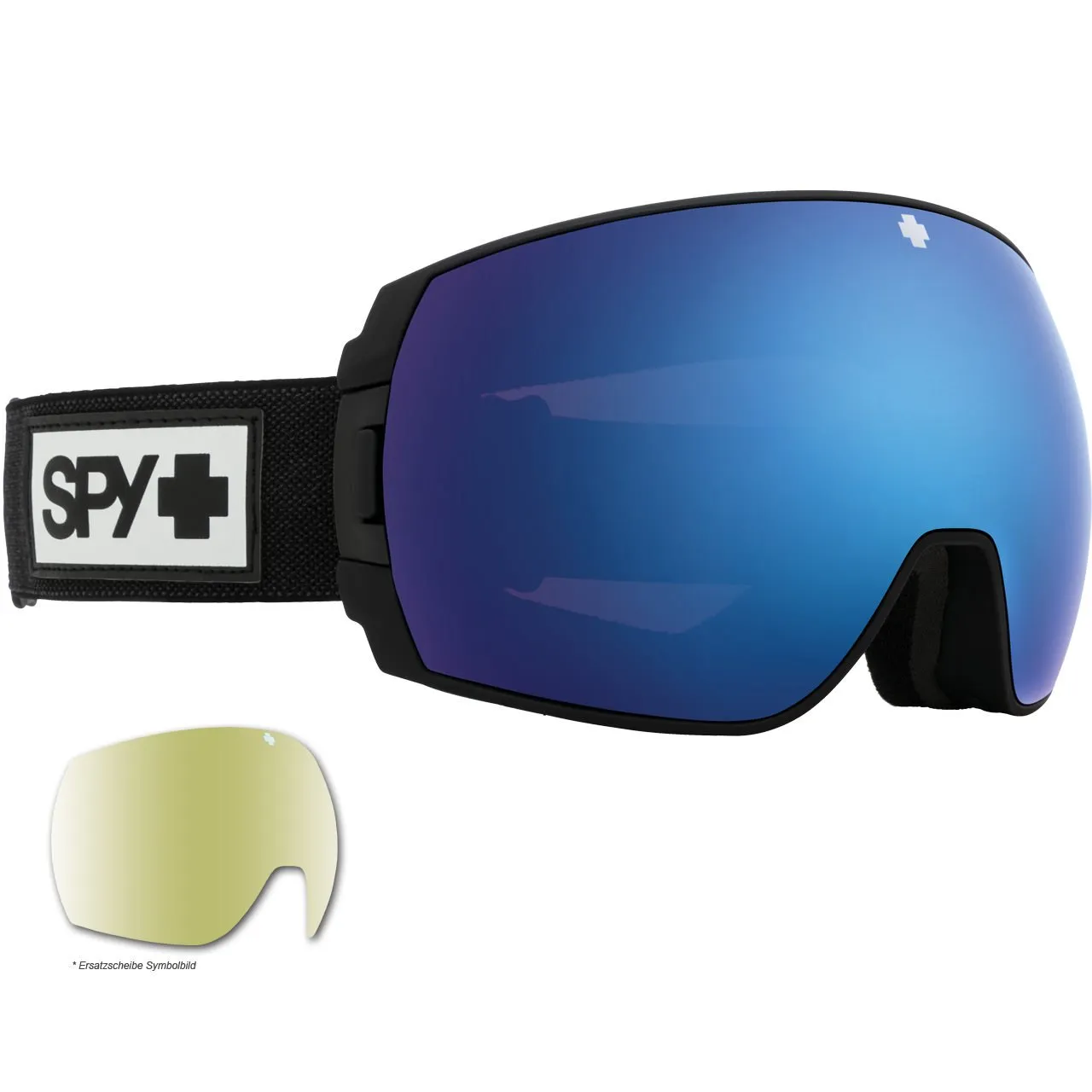 Spy Legacy SE Goggles Matte Black HD Plus Rose with Dark Blue Spectra Mirror   Spare Lens